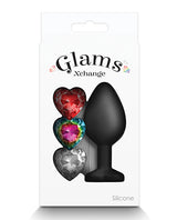 Glams Xchange Heart Silicone Anal Plug - Medium - Black