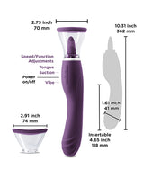 Inya Triple Delight Rechargeable Silicone Vibrator - Purple
