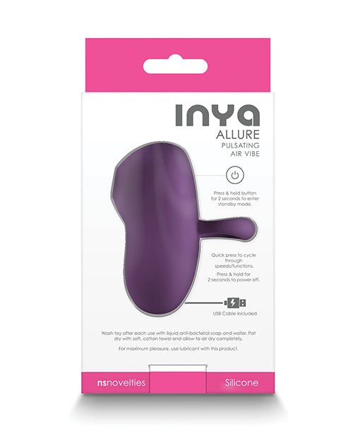 Inya Allure Pulsating Air Vibe Rechargeable Silicone Clitoral Stimulator - Purple