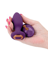 Inya Alpine Rechargeable Silicone Anal Plug with Remote Control - Purple