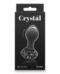 Crystal Flower Butt Plug - Black