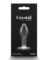 Crystal Desires Red Heart Glass Anal Plugs - Small