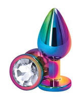 Rear Assets Anal Plug - Medium - Multicolor/Clear