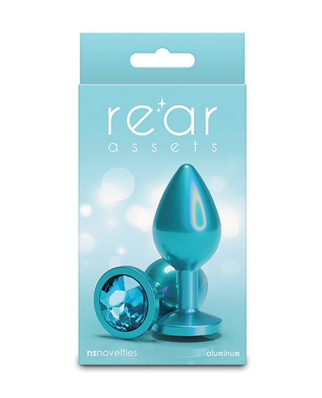 Rear Assets Medium w/Teal Gem - Iridescent Teal