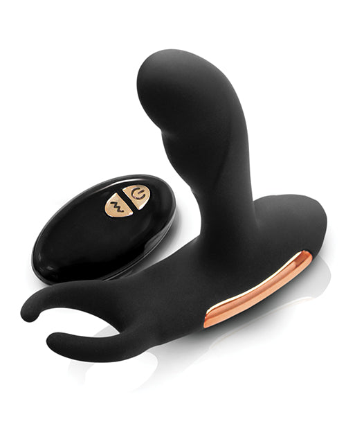 Renegade Sphinx Rechargeable Silicone Warming Prostate Massager with Remote Control - Black