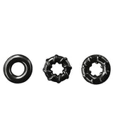 Renegade Dyno Rings Super Stretchable Cock Rings (Set of 3) - Black