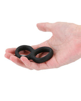 Renegade Twofold Silicone Cock Ring - Black