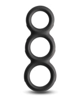 Renegade Threefold Silicone Cock Ring - Black