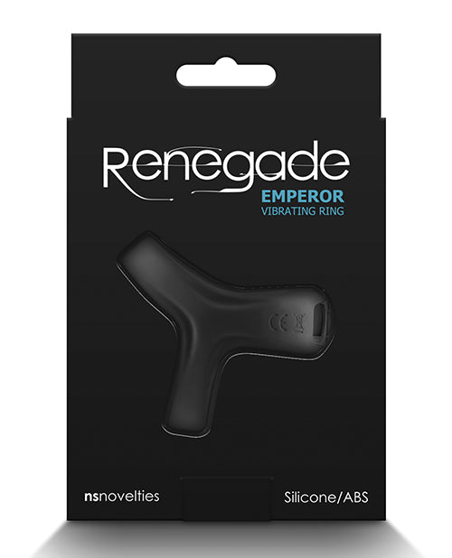 Renegade Emperor Rechargeable Silicone Vibrating Cock Ring - Black