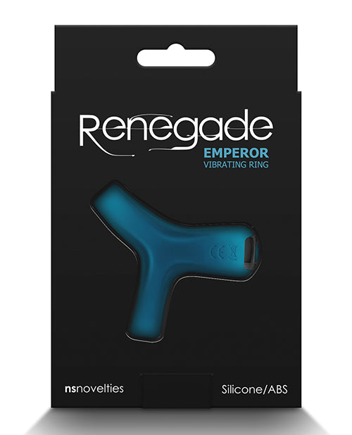 Renegade Emperor Rechargeable Silicone Vibrating Cock Ring - Teal