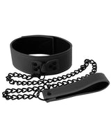 Renegade Bondage Collar Vinyl and Metal - Black