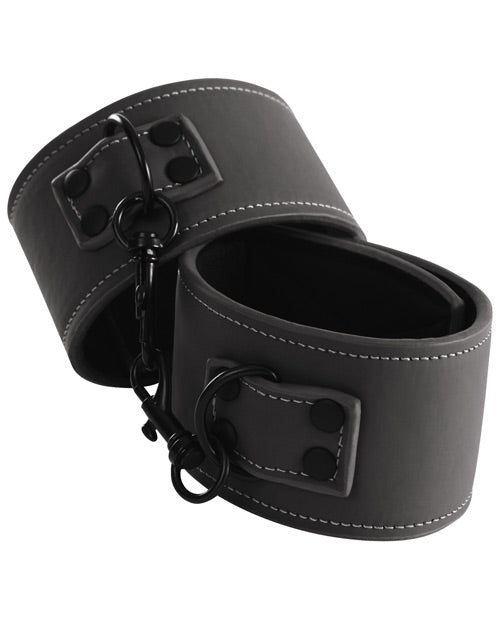 Renegade Bondage Vinyl Wrist Cuffs - Black