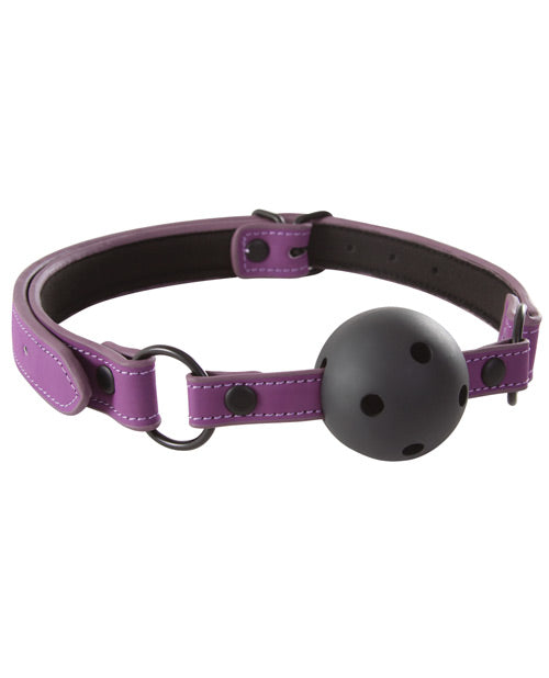 Lust Bondage Ball Gag - Purple/Black