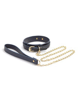 Bondage Couture Collar and Leash - Blue