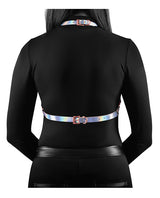 Cosmo Harness Vamp Chest Harness - Large/XLarge - Rainbow