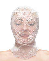 Fetish & Fashion Lace Hood - White