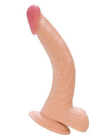 Real Skin All American Whoppers Dildo with Balls 8in - Vanilla