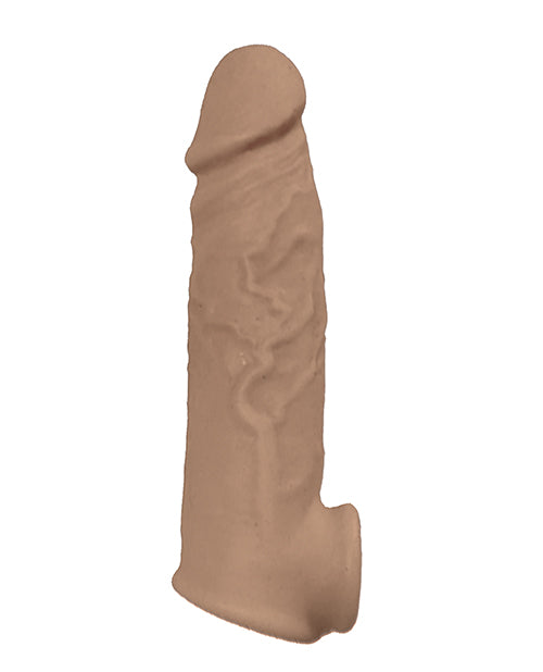 Natural Realskin Vibrating Penis Xtender - Chocolate