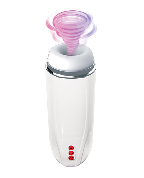 Vibrating Cocksucker Rechargeable Masturbator - White