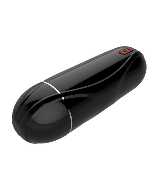 Vibrating Cocksucker Rechargeable Masturbator - Black