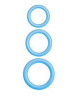 Enhancer Glow Rings Silicone Cockring - Blue