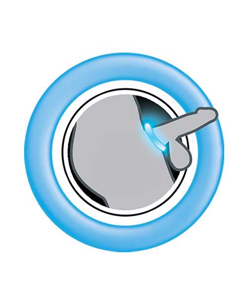 Enhancer Glow Rings Silicone Cockring - Blue