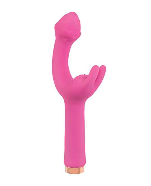 Mystique Vibrating Massagers Rechargeable Silicone G-Spot Vibrator - Pink