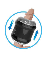 Dynamo Rechargeable Dual End Vibrating Masturbator Cup - Black