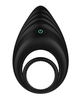 Nexus Enhance Rechargeable Silicone Vibrating Cock and Ball Ring - Black