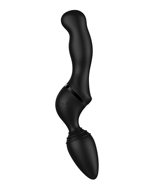 Nexus Revo Twist Rechargeable Silicone Rotating Dual Vibrator with Remote Control - Black