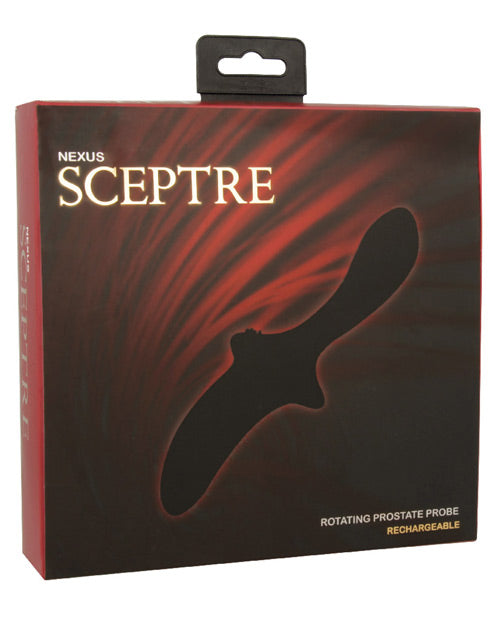 Nexus Sceptre Rechargeable Silicone Rotating Anal Probe - Black