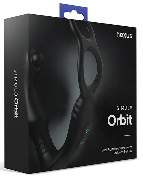["Nexus Simul8 Orbit Thumping Anal Cock & Ball - Black"]