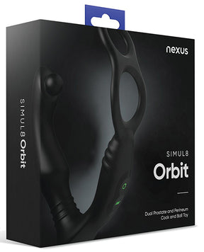 ["Nexus Simul8 Orbit Thumping Anal Cock & Ball - Black"]