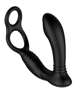 Nexus Simul8 Stroker Edition Rechargeable Silicone Dual Anal and Cock/Ball Ring with Remote Control - Black