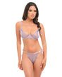 Dahlyia Lace 2 pc Set w/Decorative Ties - Purple L/XL