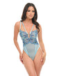 Emilia Floral Embroidered Teddy - Blue SM