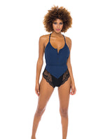 Claribel Ribbed Jersey Romper Estate Blue/Black L/XL