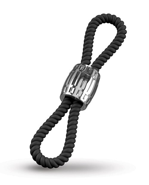 Rebel Two Loop Heavy Rope Cock Lasso - Black