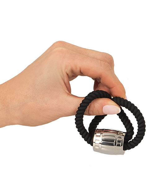 Rebel Two Loop Heavy Rope Cock Lasso - Black