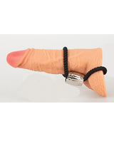 Rebel Two Loop Heavy Rope Cock Lasso - Black