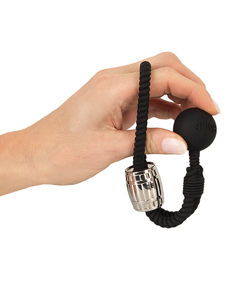 Rebel Heavy Rope Cock Lasso w/Ball - Black