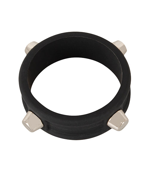 Rebel Cock Ring w/Stubs - Black