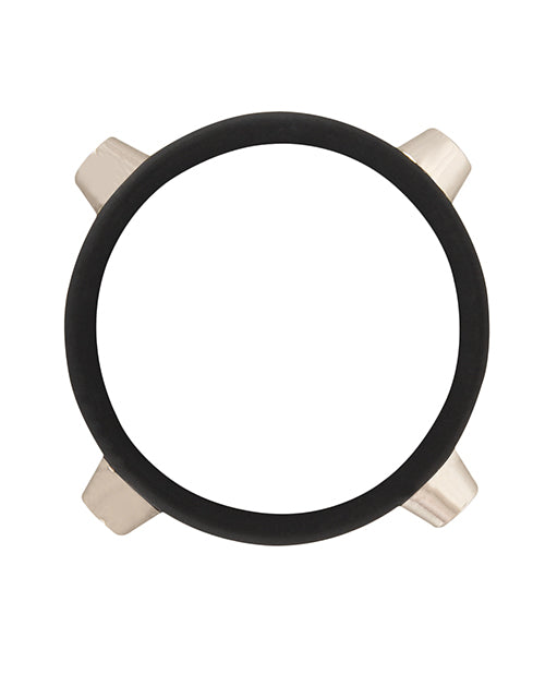 Rebel Cock Ring w/Stubs - Black