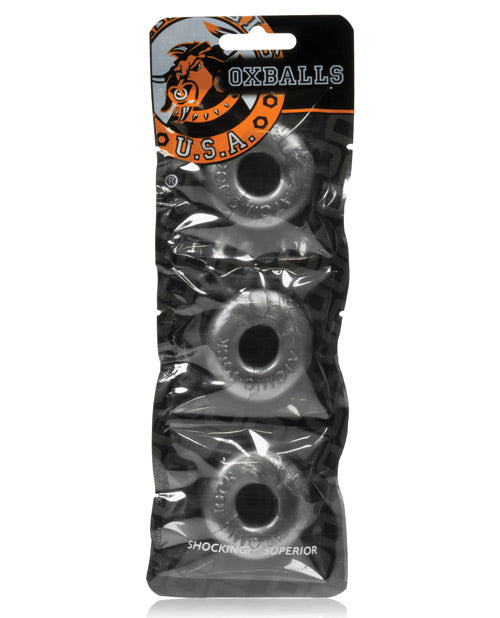 Oxballs Ringer Cock Rings (3 Pack) - Silver