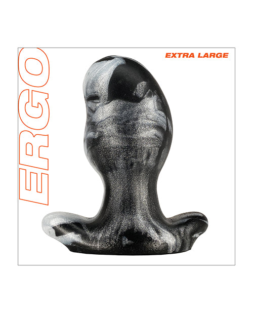 Oxballs Ergo Silicone Butt Plug - XLarge - Platinum Swirl