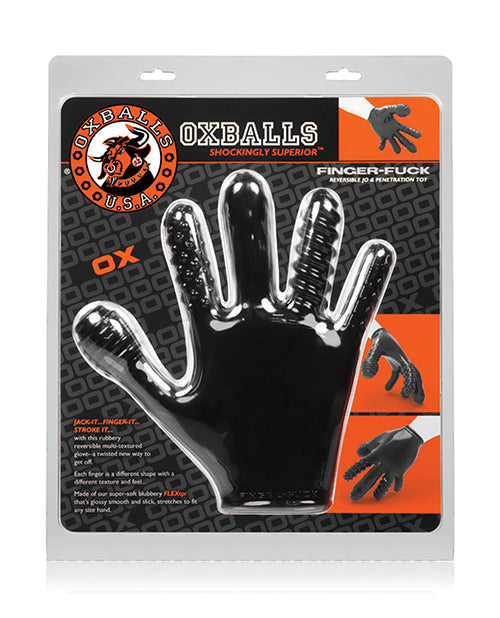 Oxballs Finger Fuck Textured Glove - Black