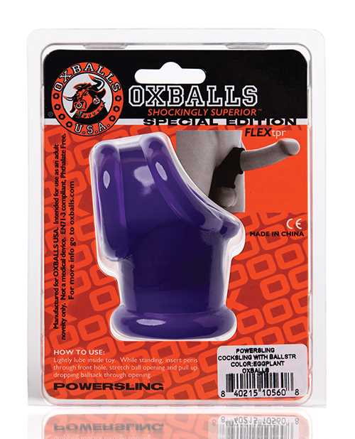 Oxballs Powersling Cock and Ball Stretching Sling - Purple