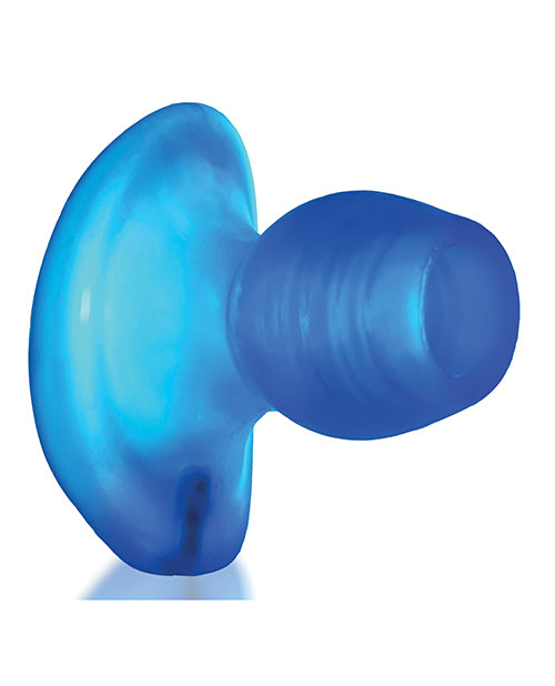 Glowhole 2 Hollow Buttplug with LED Insert - Large - Blue Morph