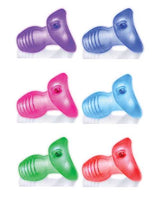 Glowhole 2 Light Up Hollow Silicone Buttplug - Large - Cool Ice