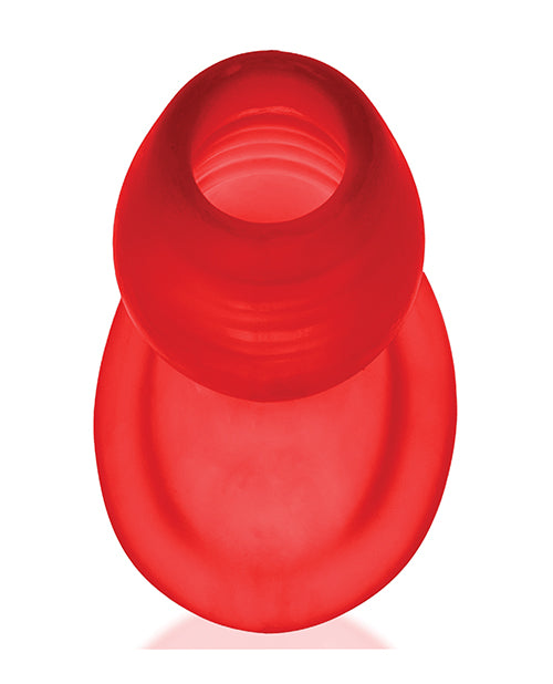 Glowhole 2 Hollow Buttplug with LED Insert - Large - Red Morph